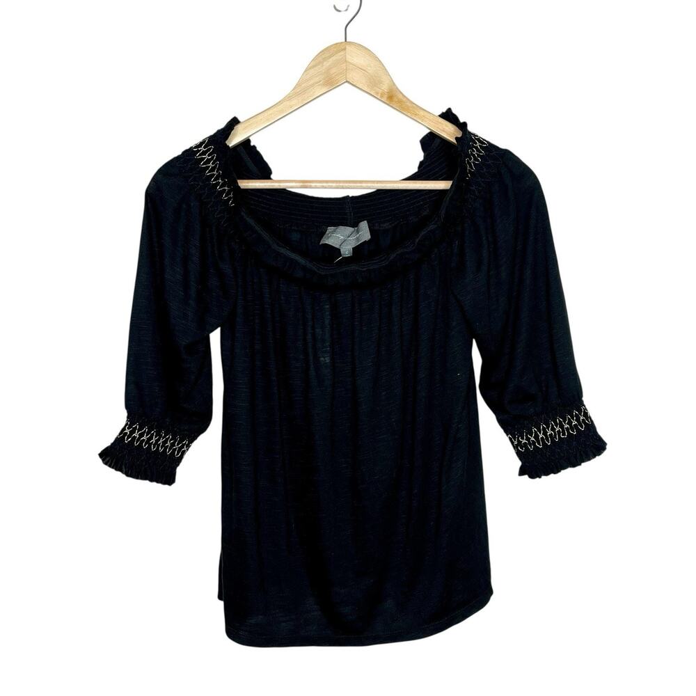 Anthropologie Sunday In Brooklyn Smocked Top Womens Small Off The Shoulder Boho